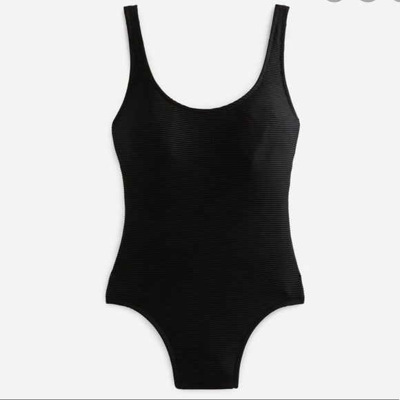 Jcrew rib retro scoop back one piece AO819